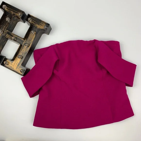 Express‎ Off the Shoulder Crop Top Fuchsia - Picture 3 of 8